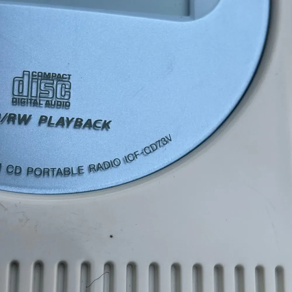 Sony ICF-CD73V Vintage Water Resistant Shower CD Player Clock FM Weather Radio